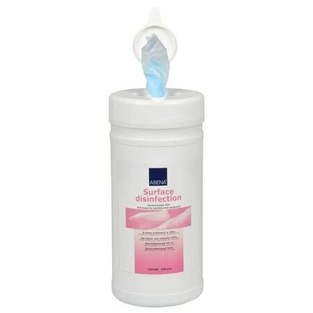 ABENA desinfektioliina pinnoille 72% 20x20cm purkissa 150kpl, 9,50€ purkki
