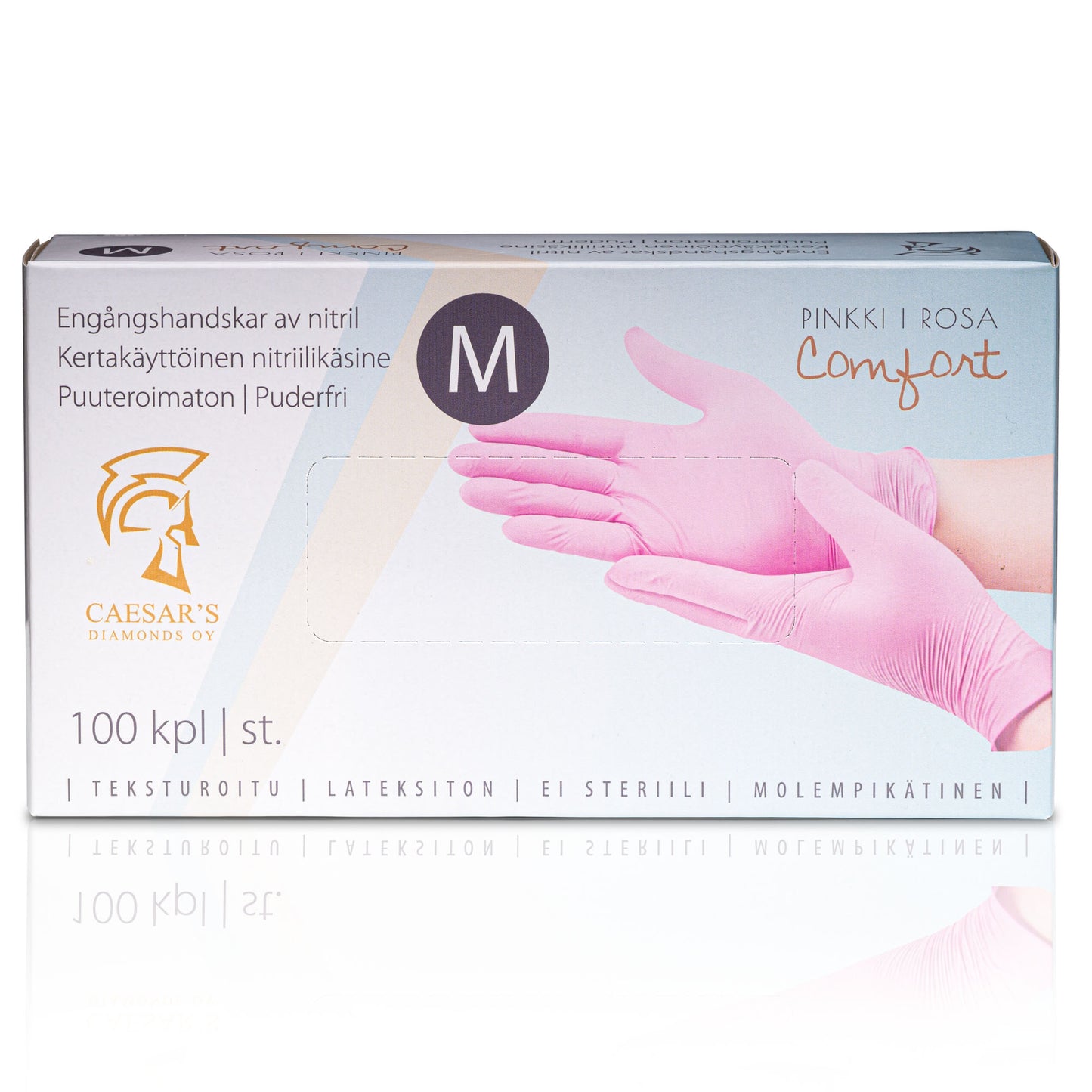 Hygostar Safe Light pinkki 100 kpl/pkt, 10 rasiaa per koko myyntierä
