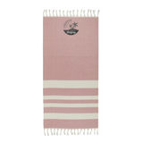 Ylellinen ja vastuullinen Anders hamam-pyyhe painatuksella. Eri värejä. Alk. 14€+alv./kpl. 10 setissä.