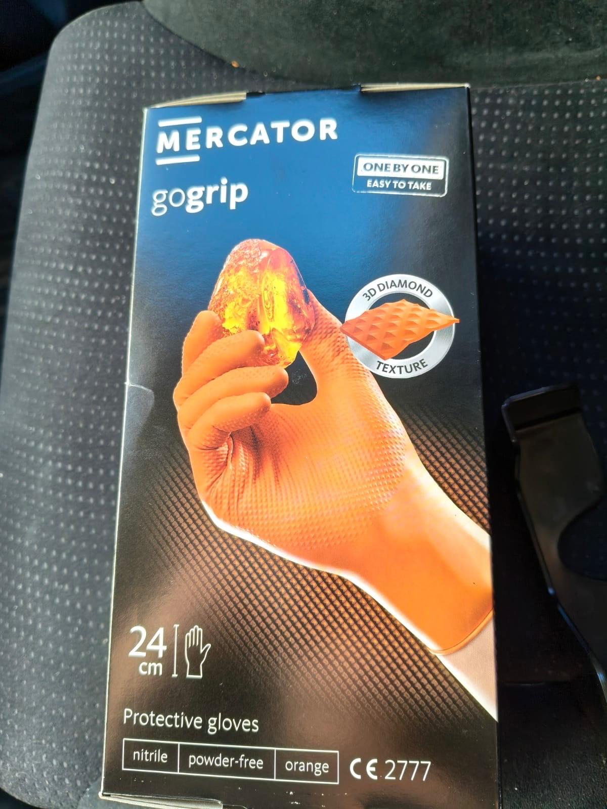 MERCATOR GoGrip oranssi nitriilikäsine 1000 kpl, S–XXL. Erittäin kestävä!
