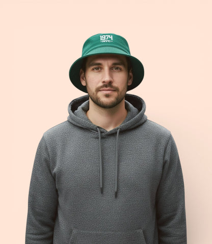 Corduroy bucket hat yrityksille, vakosamettinen ja brodeerattu