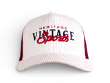 Corduroy Trucker lippis yrityksille – 5-paneelinen snapback. Alk 144kpl.