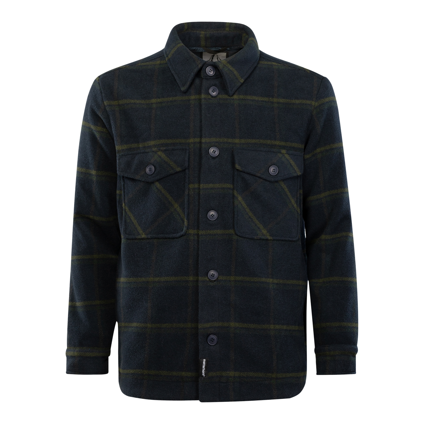 Matterhorn vuorattu Tabei Overshirt Navy/green (956) Unisex