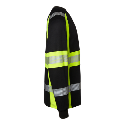 Top Swede 601 LS T-shirt Black/fluorescent yellow (914)