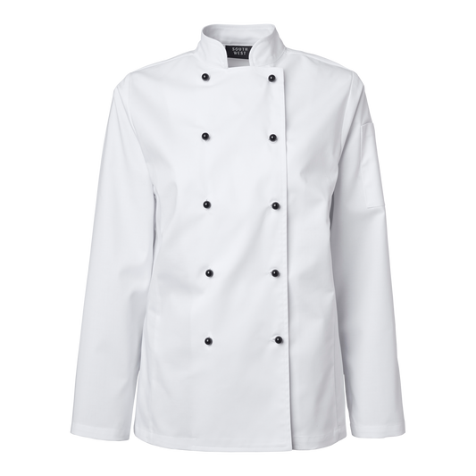 Elsa Chef's Coat w - Ammattilaisen Valinta Naiskokeille (Valkoisena ja mustana.)