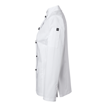 Elsa Chef's Coat w - Ammattilaisen Valinta Naiskokeille (Valkoisena ja mustana.)