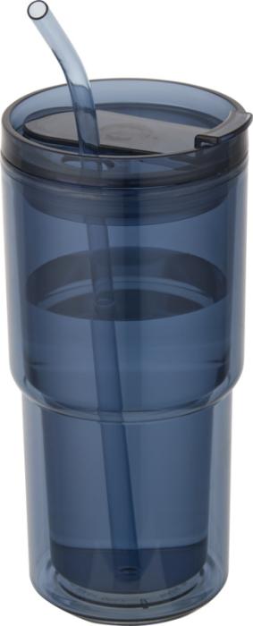 Archer 480 ml kaksiseinäinen Tritan-muki kannella ja pillillä. Alk. 10 kpl merkkauksella