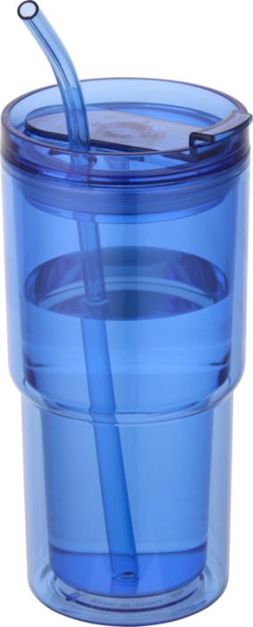 Archer 480 ml kaksiseinäinen Tritan-muki kannella ja pillillä. Alk. 10 kpl merkkauksella