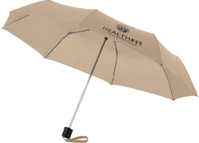 Ida 21,5" Kevyt Sateenvarjo - Ultra-kompakti. Esim. 20kpl. fullcolor painatuksella.