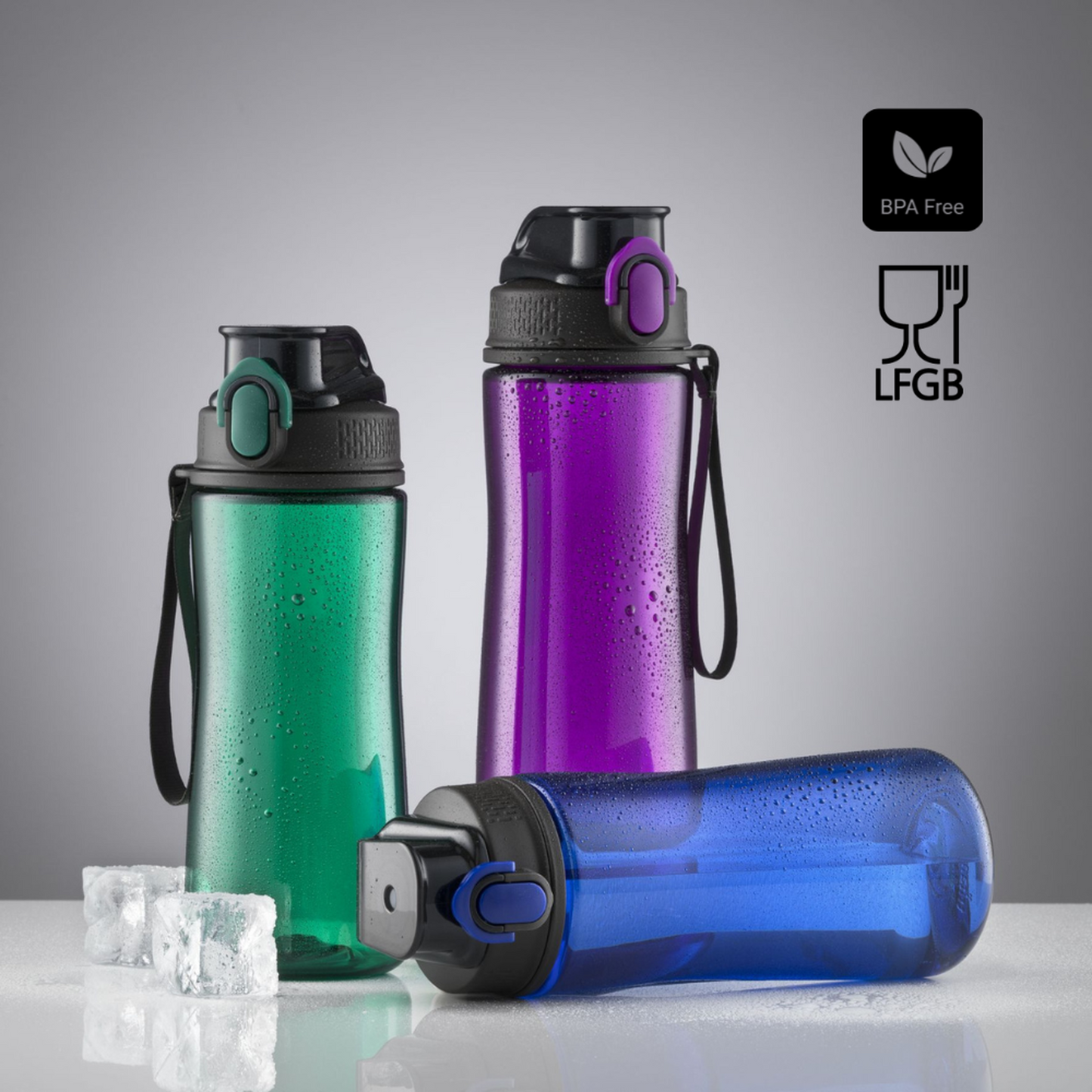 Colorissimo NEON WATER BOTTLE Tritan™ 550ML Esim. 20kpl. 1-värimerkkauksella.