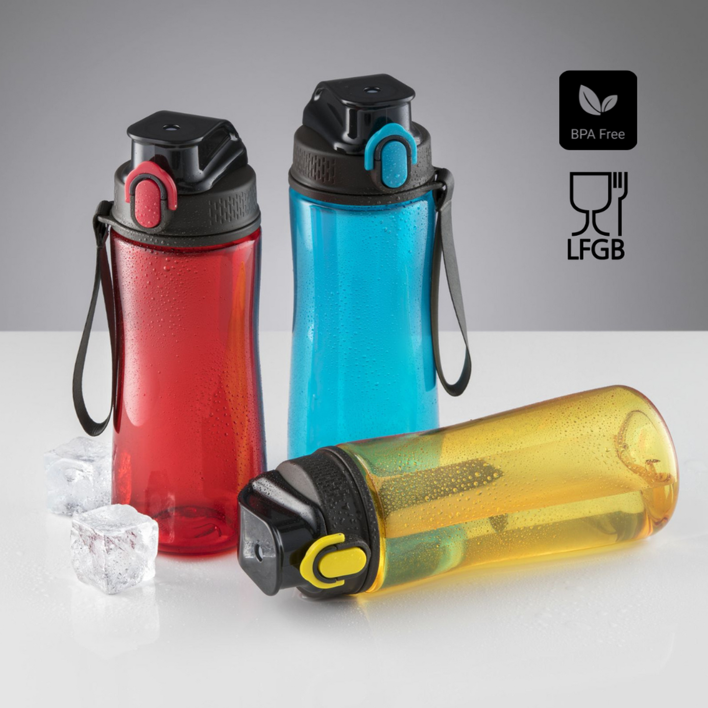Colorissimo NEON WATER BOTTLE Tritan™ 550ML Esim. 20kpl. 1-värimerkkauksella.