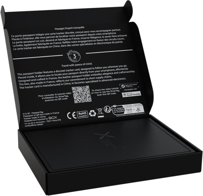 SCX.design A13 passikotelo Smart Tag -paikantimella alk. 25 kpl. laserkaiverruksella