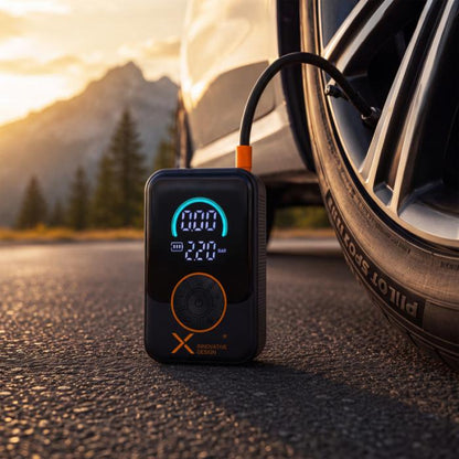 SCX.design T40 akkukompressori 3000 mAh | Kannettava rengaspumppu alk. 25 kpl.