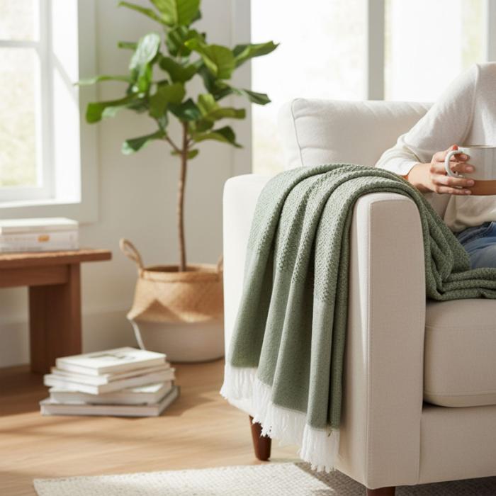 Citizen Green Seafou fouta 100 × 170 cm | Torkkupeitto ja rantapyyhe