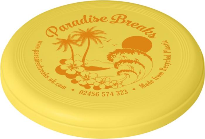 Crest, kierrätetty frisbee. Esim. 250kpl. 1-väripainatuksella.