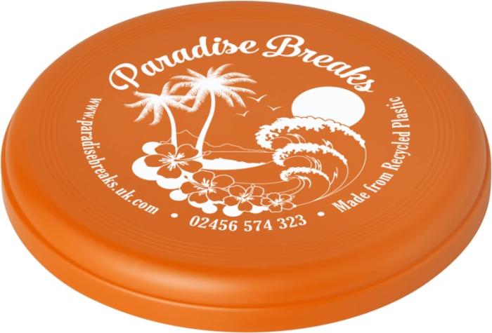 Crest, kierrätetty frisbee. Esim. 250kpl. 1-väripainatuksella.