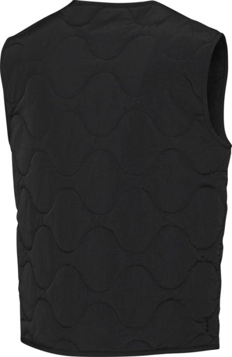 Elevate Quartz GRS-kierrätetty tikattu liivi, unisex - Musta esim. 5kpl. brodeerauksella