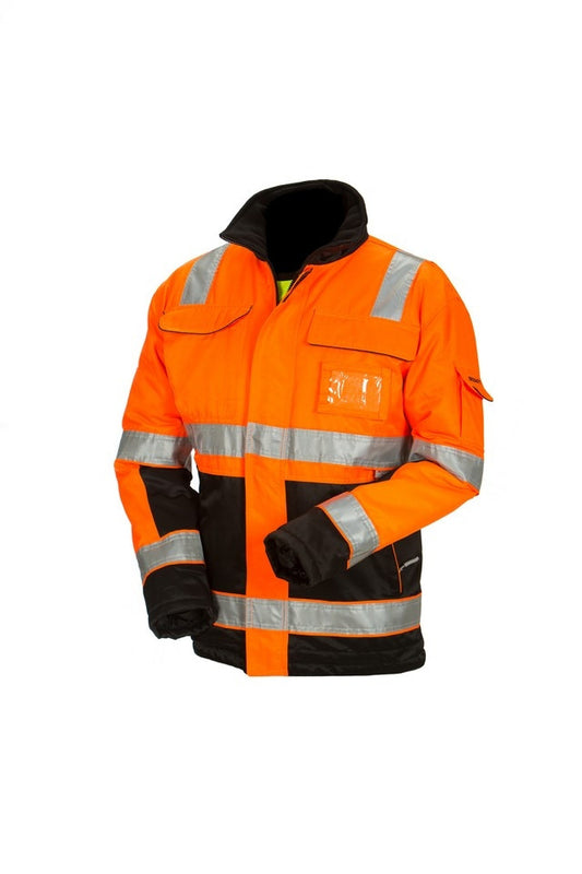 Priha Huomiovärinen talvitakki oranssi/musta EN 20471 Lk.2 - 4122