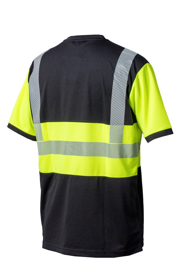 Priha Hi-Vis 4381 huomiopaita, hengittävä tekninen työpaita, EN ISO 20471 lk 1
