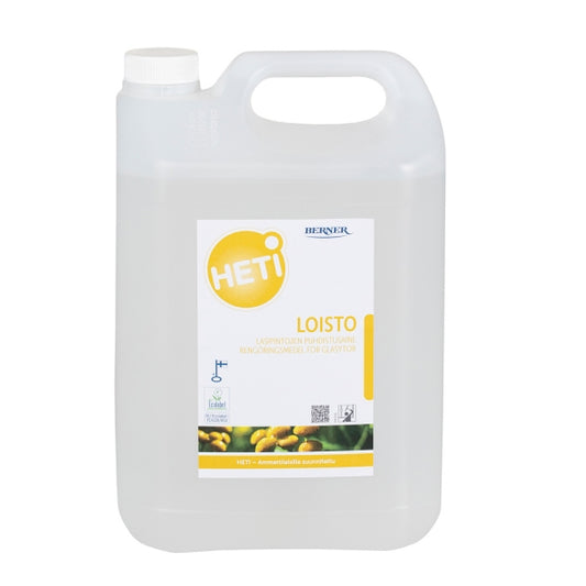 HETI Loisto – lasinpesuaine 1 l ja 5 l