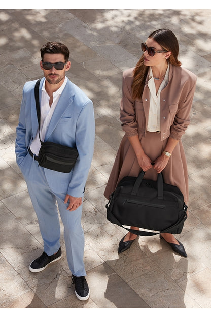 Quadra AIRSIDE Crossbody Bag – Unisex . Musta ja Valkoinen