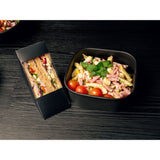 Take away rasia kartonki/PP musta 1100ml 65x166x166mm 300kpl