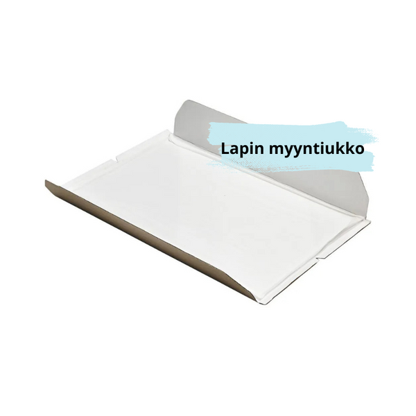 Aaltopahvipohja kakkulaatikkoon 10kg 650 x 450 x 150mm. valkoisella taustalla.