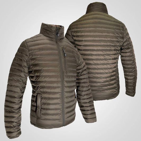 Bright Equipment Ultralight Down Jacket miehille ja naisille. Erittäin kevyt untuvatakki, 800 fill power -hanhenuntuva ja RDS-sertifioitu täyte.