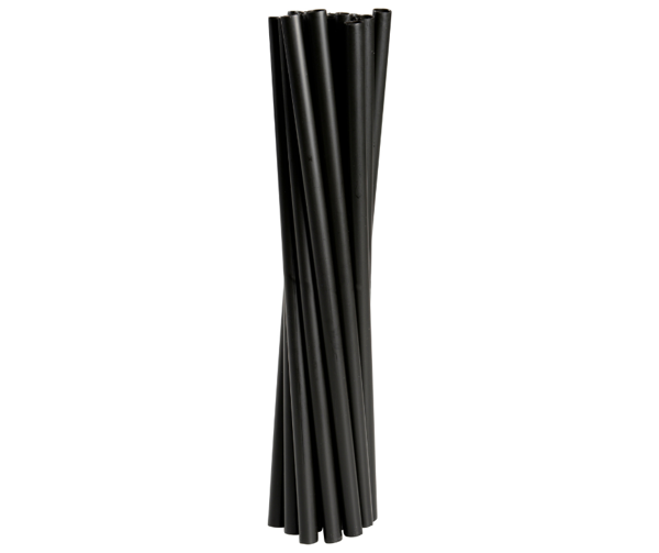 GASTRO muovipilli 24cm Ø8mm musta tai kirkas PP uudelleenkäytettävä 2500kpl