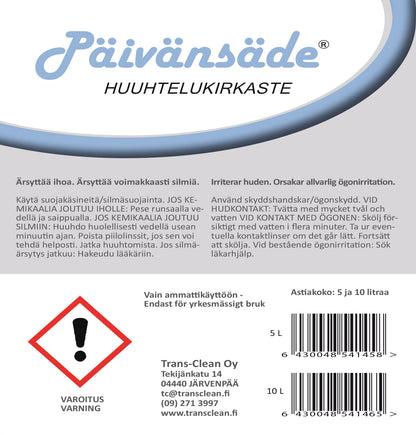 Päivänsäde Huuhtelukirkaste 5L | Ammattikäyttöön Yrityksille