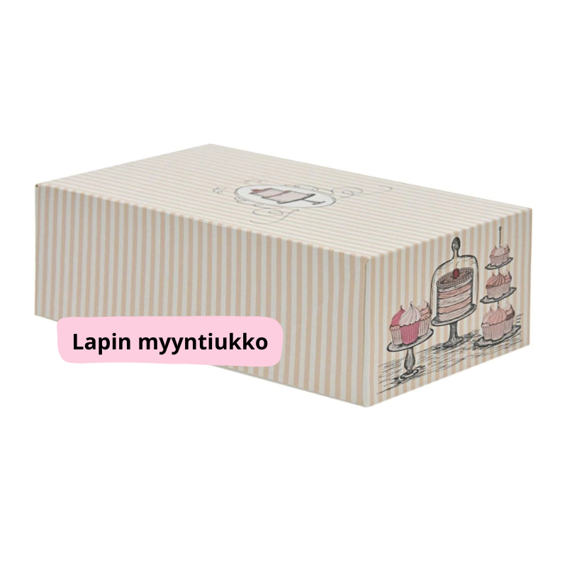 Kakkurasia, 12,5x21x7 cm – elegantti roosalla kuviolla 20kpl.