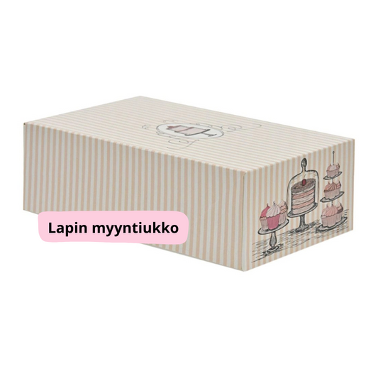 Kakkurasia, 12,5x21x7 cm – elegantti roosalla kuviolla 20kpl.