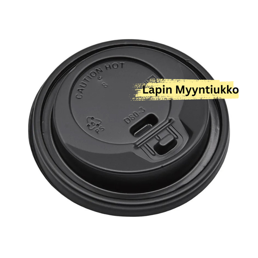 Kansi 250 ml kahvimukille, musta lukittava 1000 kpl
