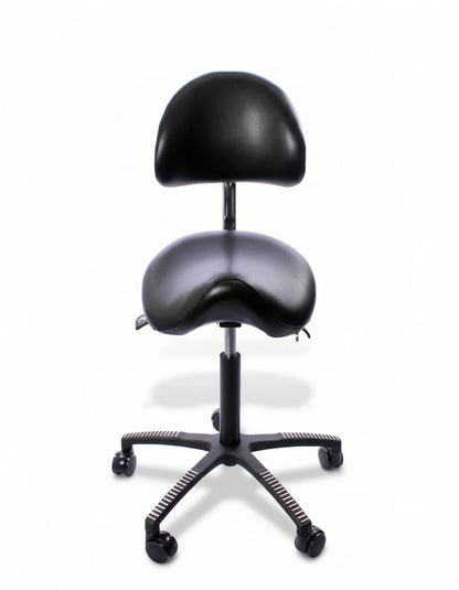 Lenni satulatuoli selkätuella, keinonahkainen ergonominen työtuoli