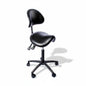 Lenni satulatuoli selkätuella, keinonahkainen ergonominen työtuoli.