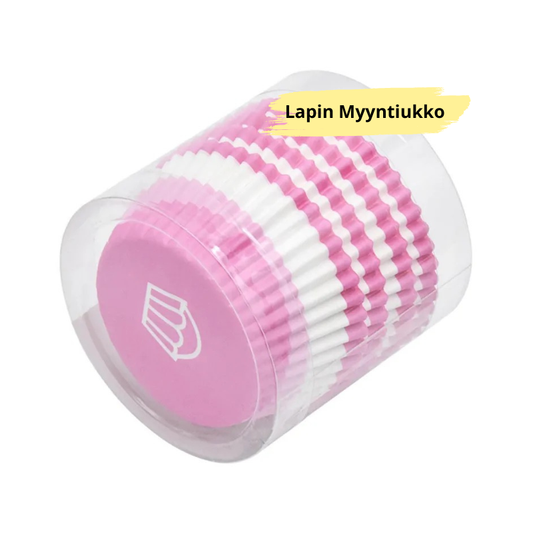 MUFFINIVUOKA, PAPERIA, HALK. 50 MM, KORKEUS 30 MM, PINKKI, 100 KPL/PKT. Juuri sopivat vaikka ystävänpäiväleivoksiin.
