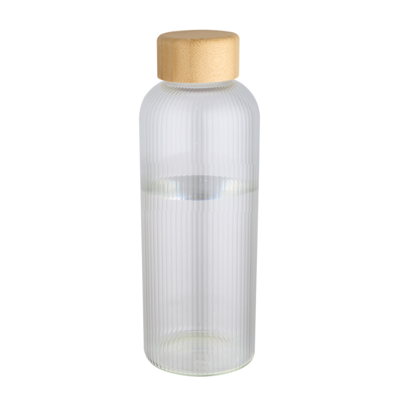Mirage 650 ml:n yksiseinäinen borosilikaattilasipullo painatuksella.