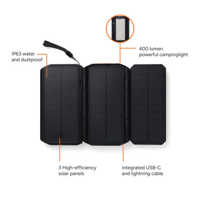 Nordic Drift Titan 10 000 mAh aurinkovirtapankki – virtaa liikkeellä