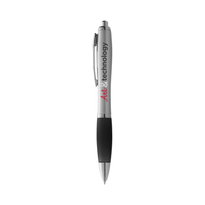 Nash-kuulakärkikynä, hopeanvärinen runko ja värillinen varsi, Digitaalinen painatus, Alk.0,24€ kpl