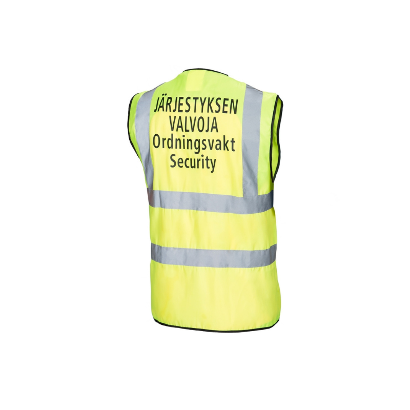 Virallinen järjestysmiesliivi EN 20471 lk. 2 | Keltainen 4018