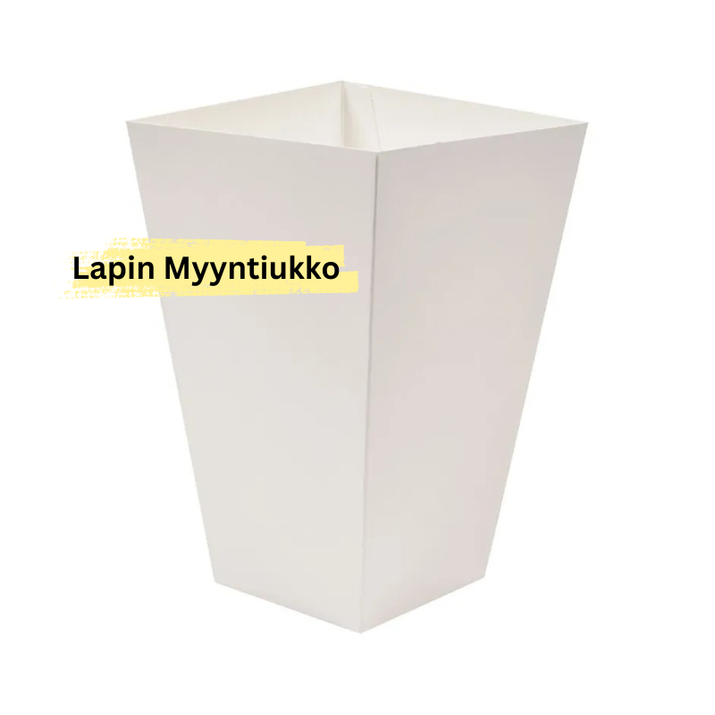 Popcorn-ruokarasia 2500 ml valkoinen – 25 kpl