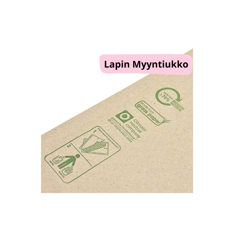 Ruohopaperista valmistettu kuplakuori A5 – ekologinen valinta lähetyksiin 100kpl.
