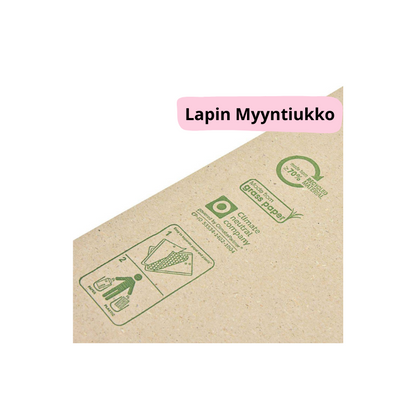 Ruohopaperista valmistettu kuplakuori A5 – ekologinen valinta lähetyksiin 100kpl.