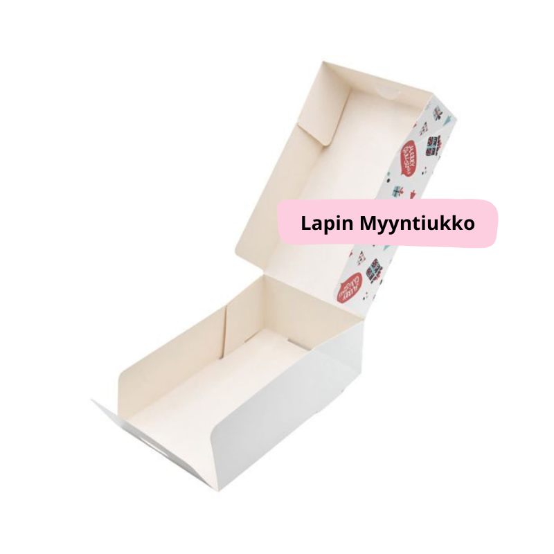 Jouluteemainen kakkurasia 12,5 x 21 x 7 cm alkaen 20kpl.