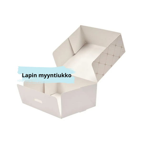 Kultainen kuvio kakkulaatikko 22 x 22 x 12 cm 180kpl.