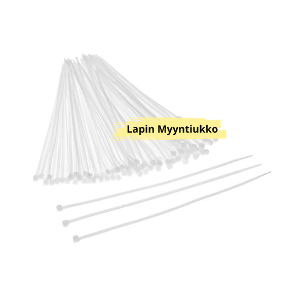 Nippuside valkoinen 2,5x200mm 1000kpl | Teollisuuslaatu | Nopea toimitus