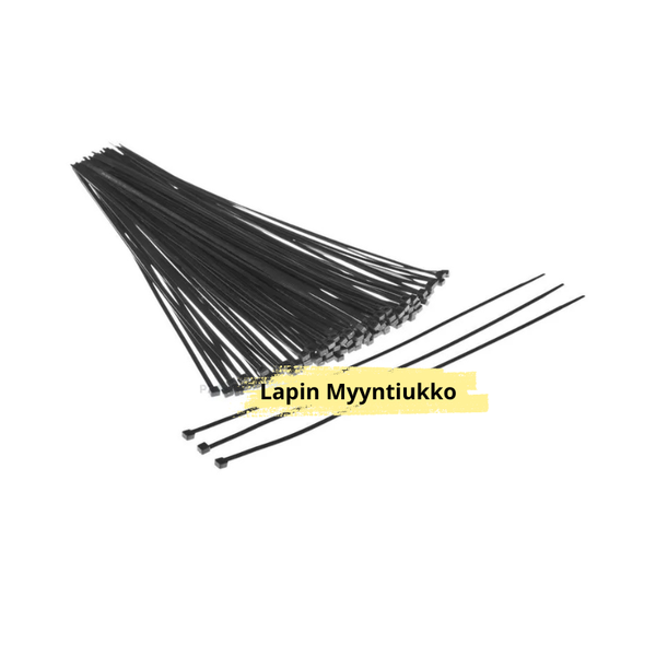 Nippuside 370x4,8mm Musta Nylon 66 | Teollisuuslaatu 1000kpl