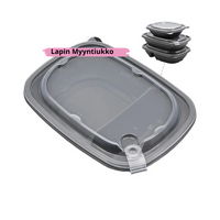 Kestävä PP-Ruokarasia 650+250ml - Konepestävä 2-Osainen Säilytysrasia