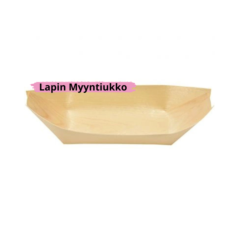 Puinen venetarjotin/lautanen 185x100mm 25 kpl