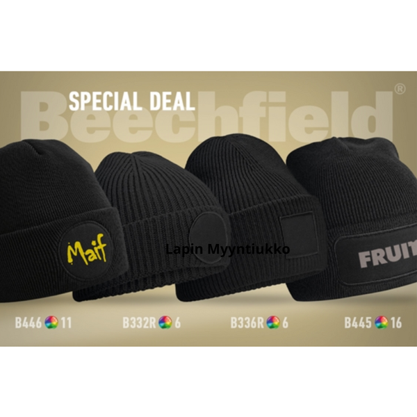 Beechfield pipot omilla logoilla! Erikoistarjous!